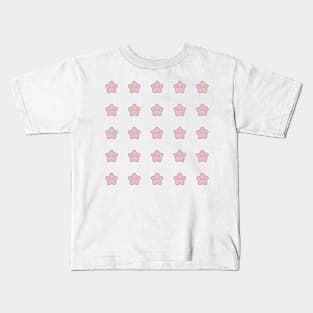 Pastel Pink Stars with eyelashes Kids T-Shirt